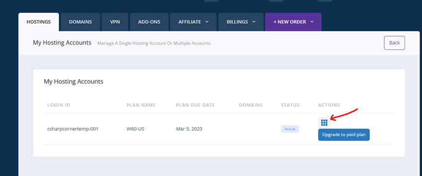 Learn hot to publish your website free for 60 days